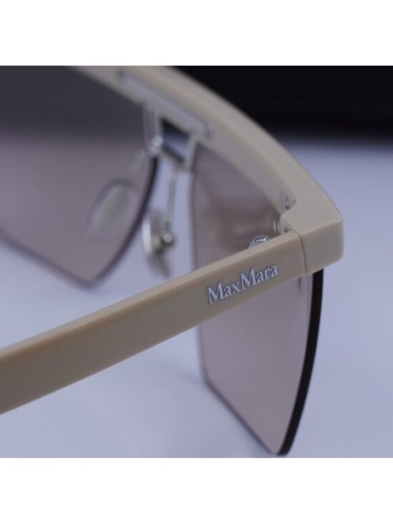 MaxMara MM0072 25L Square Sunglasses - Ivory/Roviex Mirror main image 9